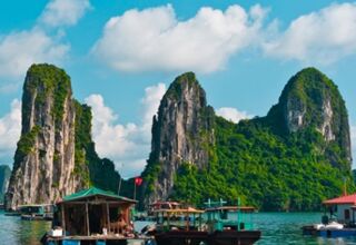 Dschunke Halong-Bucht